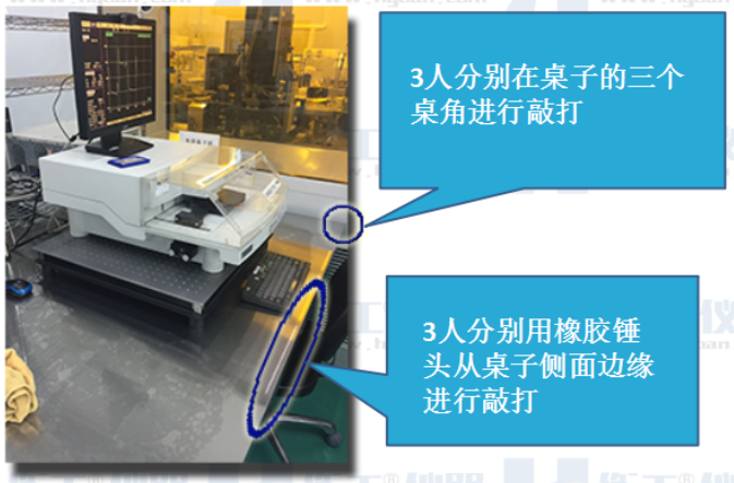 x衡工隔振平臺(tái)y軸方向振動(dòng)源測試 測試方式